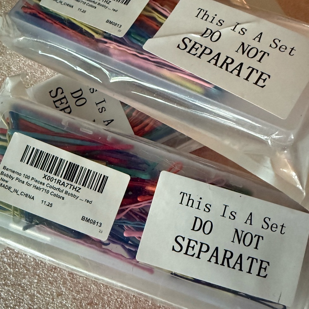 100ct Colorful Hair Bobby Pins Set